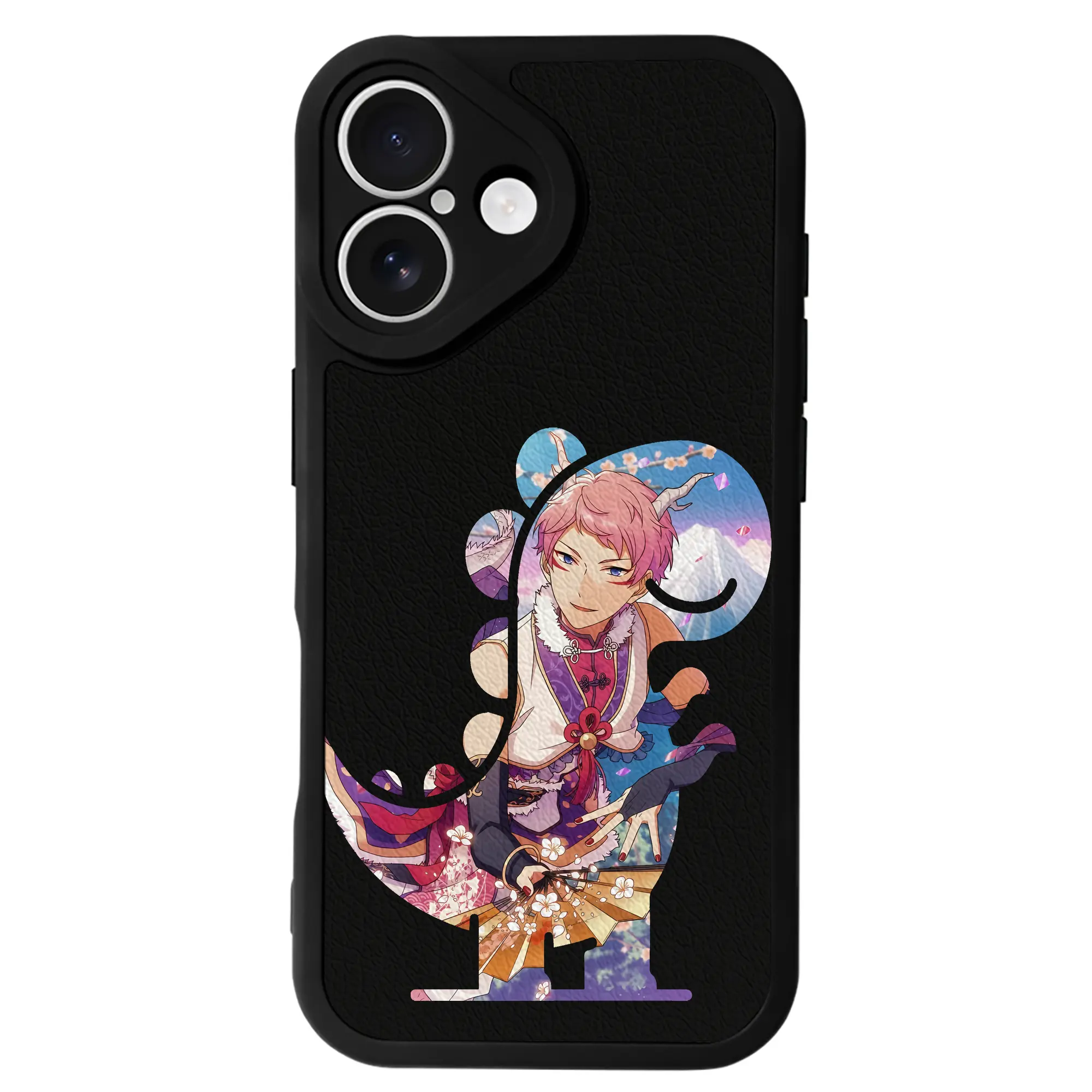 あんさん ぶる グッズ Valkyrie 斎宮宗 - IPhone 16シリーズ対応 ・ シリコンスマホケース ・ レザー調 ・ 高精度フィット ・ 耐衝撃 ・ ワイヤレス充電対応 ・ 精密カット